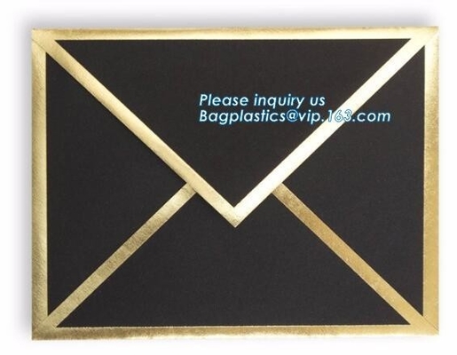 Classic Style A3 A4 A7 Gold Brown Shipping Kraft Paper Envelope Custom Logo