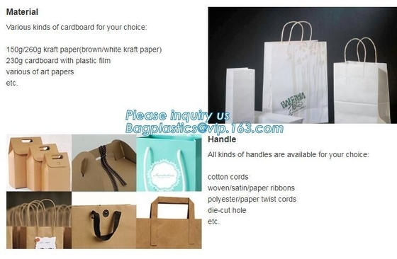 Eco Retail Packaging , Shopping Paper Gift Bag Luxury Clothes Paper Carrier