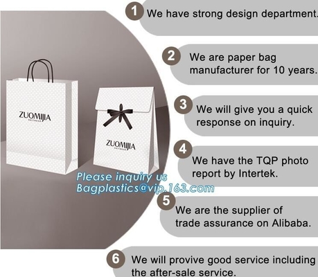 Customized Printed Luxury Paper Shopping Bag Custom Colored Wedding