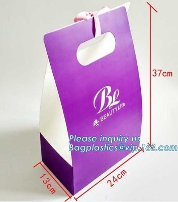 Free Design!! Free Sample!!! flower carrier bag transparent window paper bag valentine's gift clear window bags sample f