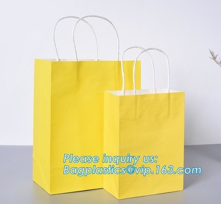 Brown Eco Retail Packaging Customized Paper Shopping EN13432 Certification