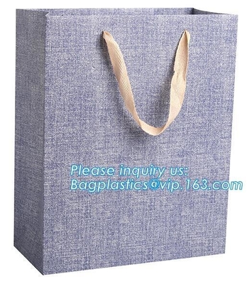 Printed Luxury Eco Retail Packaging Twisted Paper Handle Shopping Bag With Logo