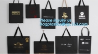 Kraft Paper Shopping Bag With Ribbon Handles , Bowknot Shopping Bag