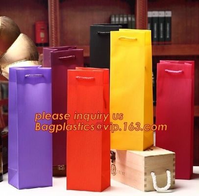 Ribbon Handle eco friendly Plastic PP Package Bag for Flowers Bouquet,Semitransparent PVC Plastic Tote Bag Environmental