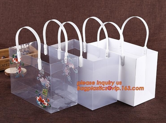 China Manufacture eco friendly customize Printing PP plastic flower carry bags with hanging for potted plant bags bageas