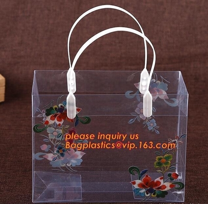 China Manufacture eco friendly customize Printing PP plastic flower carry bags with hanging for potted plant bags bageas