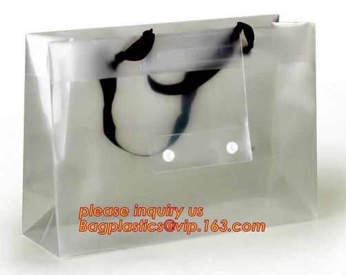Cheap pp handle bag promotional gift shopping bag plastic pp tote bag,casual portable transparent PP/PVC tote gift bag
