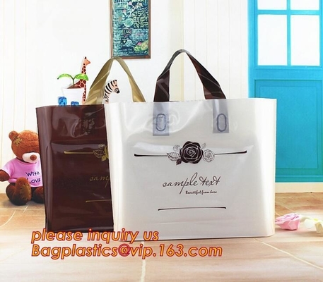 Soft Loop Handle Plastic Bag With Custom Logo Shopping Bag For Clothing Packaging,Biodegradable Cheap Soft Loop Handle S