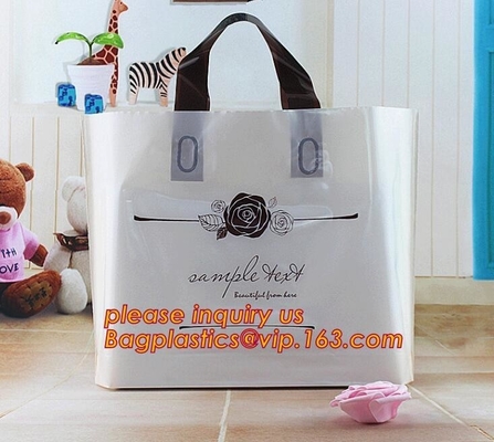 Soft Loop Handle Plastic Bag With Custom Logo Shopping Bag For Clothing Packaging,Biodegradable Cheap Soft Loop Handle S