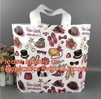 custom design biodegradable soft loop handle plastic bag,Fashion colored soft loop bag die cut bag for clothes, shopping