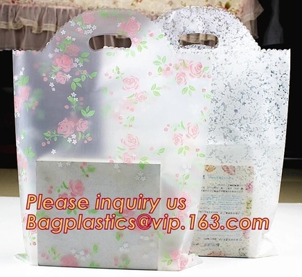 Retail Shopping Bags For Goodie Bags, Party, Stores, Boutique, Clothes, Reusable Plastic Bags With Soft Loop Handle