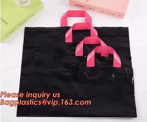 Multiple Patterns Floral Plastic Bags Boutique Gift Bag Clothing Packaging Soft Loop Handle Outdoor Shopping Accessories