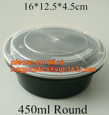 white disposable plastic salad bowl,PLA 16oz 500ml plastic - disposable salad bowl with lid,PP disposable clear plastic