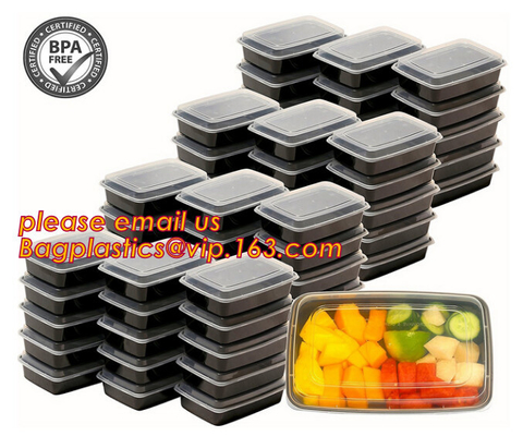 Food grade plastic disposable plastic take away bento box with 4 compartment,Containers Plastic Leakproof Food Container