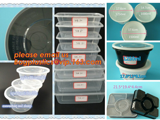 Japanese Packaging Round Disposable Soup Salad Food Container Plastic Microwave Safe PP Bowl/Box With Lid bagplastics pa