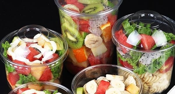 Factory custom PET PP PS plastic salad box salad bowl and container boxes,PET Disposable Transparent Eco-friendly Plasti
