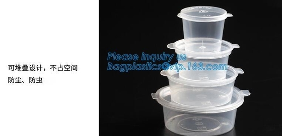 4oz PP Sauce cup hinged lid airtight pot Injection take away food container,PLA 4oz 140ml biodegradable cup disposable p