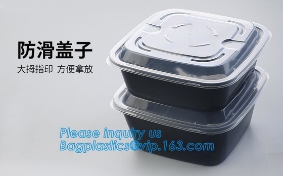 3 compartment durable plastic food meal prep bento box,modern style food grade plastic fresh box/bento box/lunch box pac