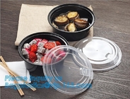 clear disposable high quality plastic packaging food container transparent soup bowl,tableware 200ml cornstarch plastic