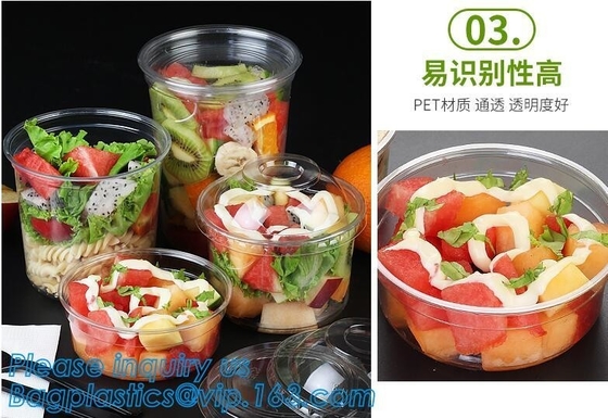 1000ML salad disposable plastic food container soup bowl noodle bowl,Food Grade Custom Transparent Disposable Plastic Fa