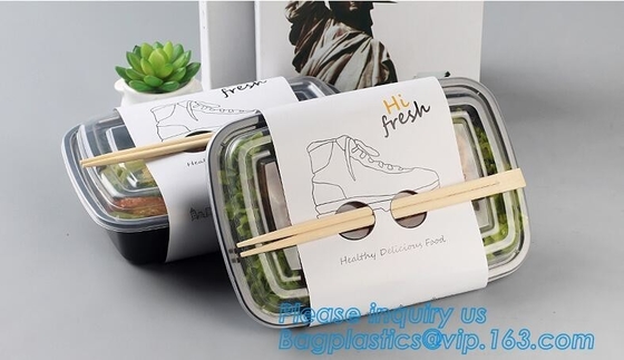 Plastic food container lunch box 2 compartment, bento lunch box container,Airtight Microwave Safe crisper box fast food