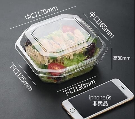 Disposable Plastic Food Packaging salad bowl with lid,clear small food dessert disposable soup plastic salad bowl packag