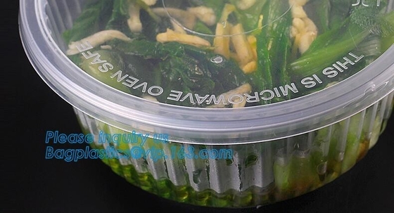 6" Plastic Clear Round Food Serving Bowl,Wholesale Cheap Eco-friendly Food Grade PP Reusable Plastic Bowl bagease pac