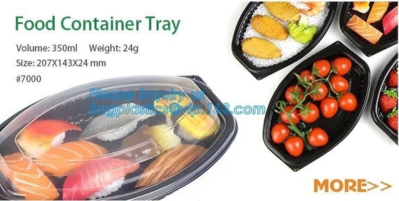 Food container tray,Black 5 Compartment Food Packaging Blister Plastic Fruit Tray,blister plastic microwave food ovenabl