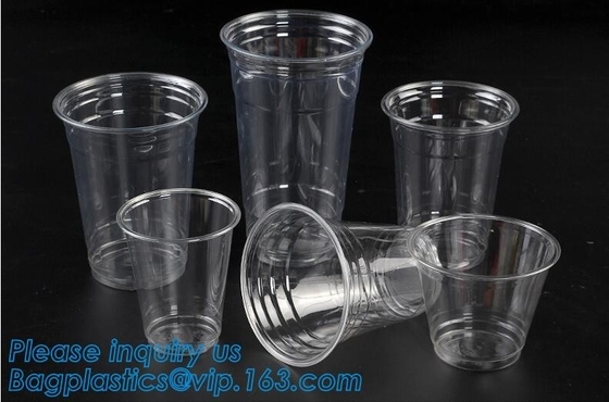 Elegant Shape Drinking Straw Promotional Cups With Straws Single Wall Plastic Cup,double wall custom plastic cups no min