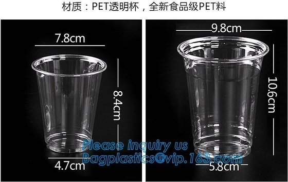 Elegant Shape Drinking Straw Promotional Cups With Straws Single Wall Plastic Cup,double wall custom plastic cups no min