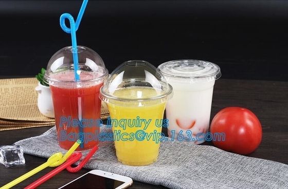 600ml PET plastic cup with lid for juice,Food grade 12oz 375ml cold drink transparent biodegradebale PET disposable plas