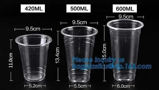 Food grade 12oz 375ml cold drink transparent biodegradebale PET disposable plastic cup/airline plastic drinking cup