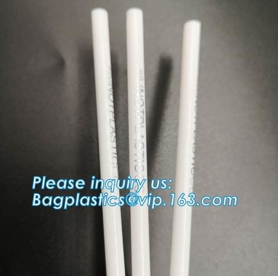 Custom PLA drinking straws Recycled Biodegradable drinking straws,Biodegradable Cornstarch Drinking Pla Straw 5*207mm Wi