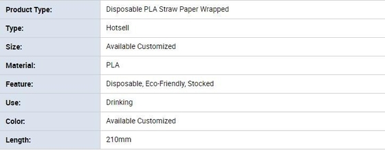 Custom PLA drinking straws Recycled Biodegradable drinking straws,Biodegradable Cornstarch Drinking Pla Straw 5*207mm Wi