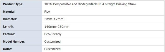 Bio degradable corn starch PLA plastic straws,Disposable hard black long PLA plastic drinking straw,PLA Plastic Biodegra