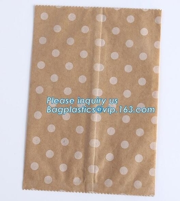 Brown Kraft Paper Bags Gift Food Bread Candy Wedding Party Bags,Foil Lined Kraft Design Paper Window Bread Bags for food