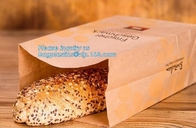 Beautiful printing Food grade package bread takeout Brown Kraft Paper Bag for bakery retail,Best quality food grade cust