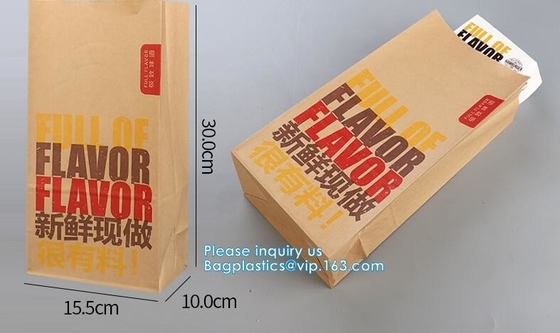 pot 60g 70g kraft paper food packaging bakery bread bag food kraft paper bag greaseproof snack bread brown kraft paper b