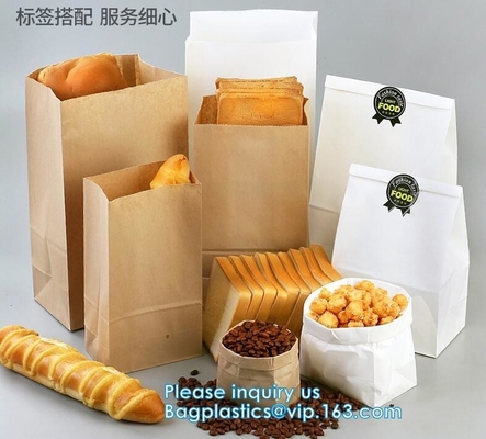 pot 60g 70g kraft paper food packaging bakery bread bag food kraft paper bag greaseproof snack bread brown kraft paper b