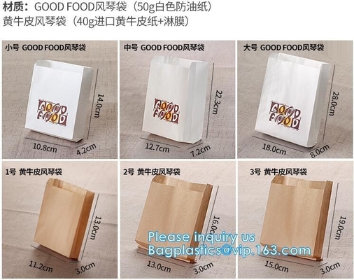 fried chicken hamburger fast food packaging wrapped bag plastic paper wholesale disposable custom printing,Deli food pac