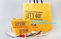 Promotion Recycled Custom Printed Grocery Food Take Away Shopping Brown Kraft Paper Bag With Twisted Handles, bagease