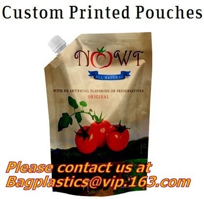 customized Reusable Stand Up 500ml 1000ml Packaging Spout Plastic Bag For Liquid With child proof caps reusable kids liq