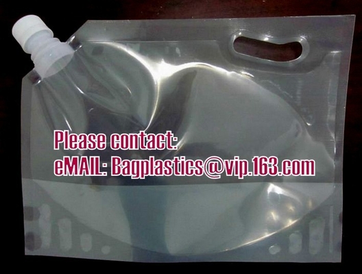 customized Reusable Stand Up 500ml 1000ml Packaging Spout Plastic Bag For Liquid With child proof caps reusable kids liq