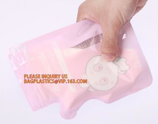 top quality micron nylon filter mesh nut milk Double zipper bpa free food grade liquid plastic breast milk storage bags,