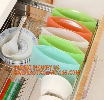 Reusable Silicone Food Storage Bag Washable Silicone Fresh Bag for Fruits Vegetables Meat Preservation bagease bagplasti