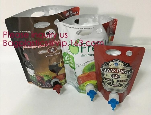 Wine Juice Bag in box packaging 3l 5l 10l plastic wine bags,Fruit Juice Beverage Syrup Wine Bag In Box With Valve bageas