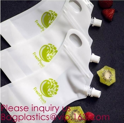 Custom Printing Logo High quality Eco-friendly Reusable Soft drink bag with spout,stand up spout pouch doypack aluminum