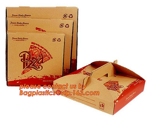 Cheap Custom offset printing corrugated pizza box, micro-flute die cut corrugated pizza boxes, kraft paper pizza box, cu