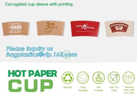 Economical 8oz Disposable Custom Paper Coffee Cup,Hot selling beverage paper cups,cup sleeve,custom paper coffee cup sle