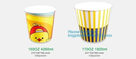 POPCORN PAPER BOX, POPCORN CUP, CHICKEN BOX, CUSTOM BRANDING,24OZ, 32OZ,46OZ,TAKE OUT PACKAGE, KRAFT PAPER CUP, LID, PAC